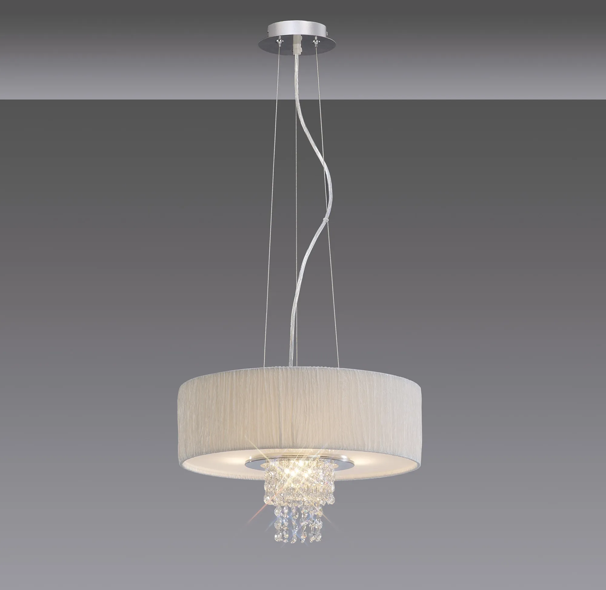 Nerissa Crystal Ceiling Lights Diyas Shaded Crystal Fittings